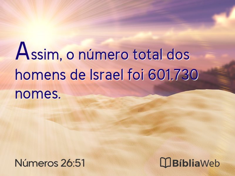 Números 26:51 em imagem para compartilhar