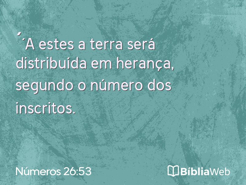 Números 26:53 em imagem para compartilhar