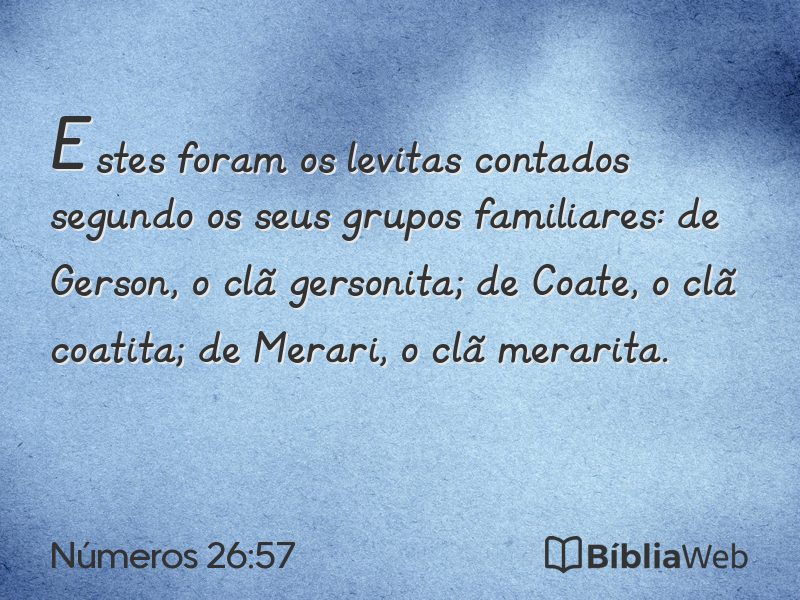 Números 26:57 em imagem para compartilhar