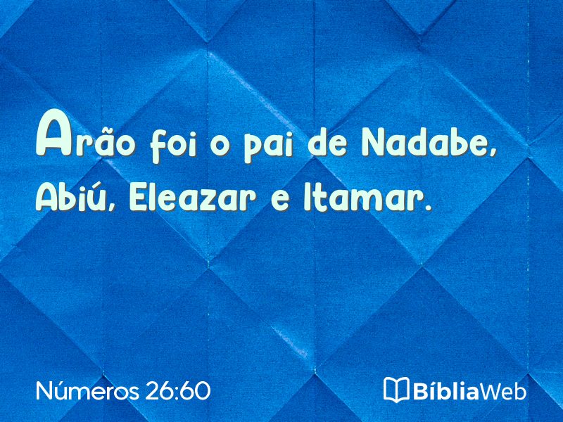 Números 26:60 em imagem para compartilhar