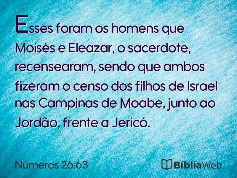 Números 26:63 em imagem para compartilhar