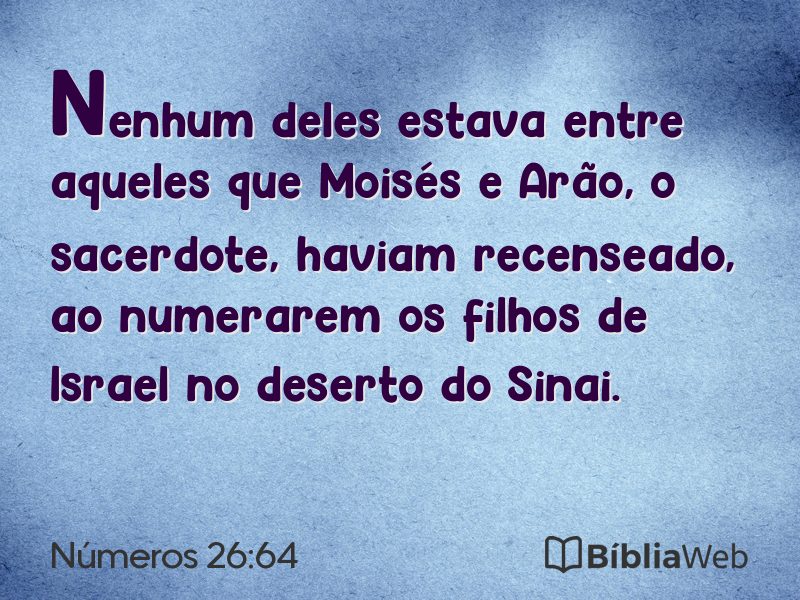 Números 26:64 em imagem para compartilhar