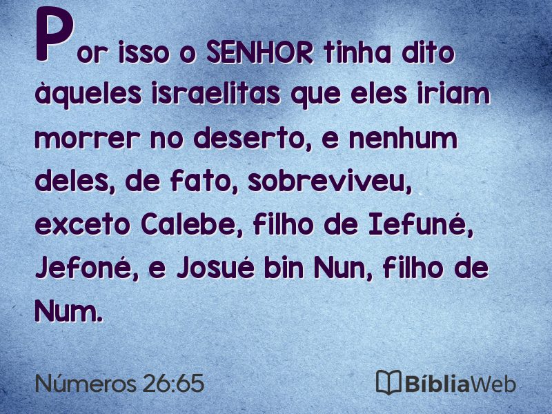 Números 26:65 em imagem para compartilhar