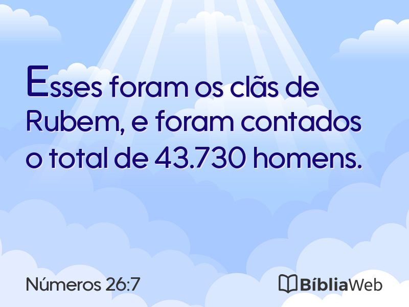 Números 26:7 em imagem para compartilhar