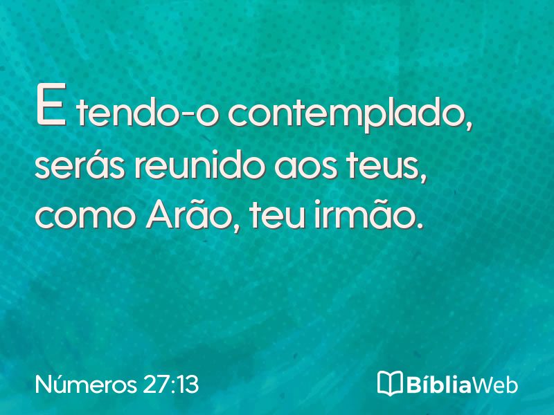 Números 27:13 em imagem para compartilhar