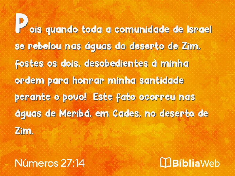 Números 27:14 em imagem para compartilhar