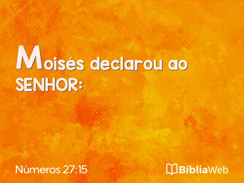 Números 27:15 em imagem para compartilhar