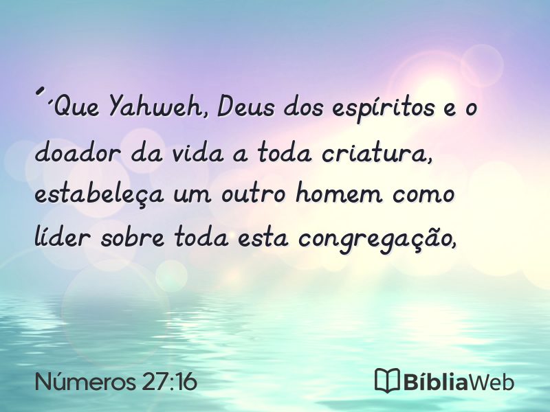 Números 27:16 em imagem para compartilhar