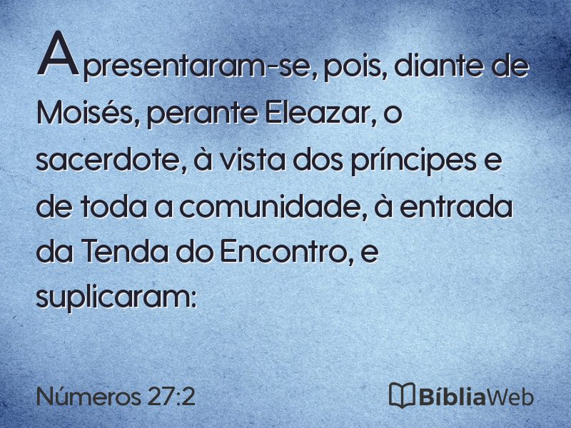 Números 27:2 em imagem para compartilhar