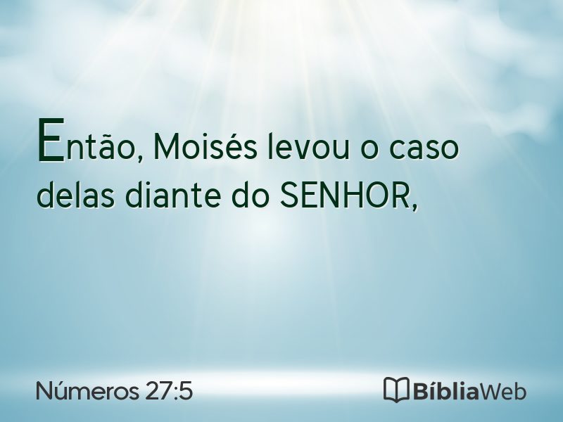 Números 27:5 em imagem para compartilhar
