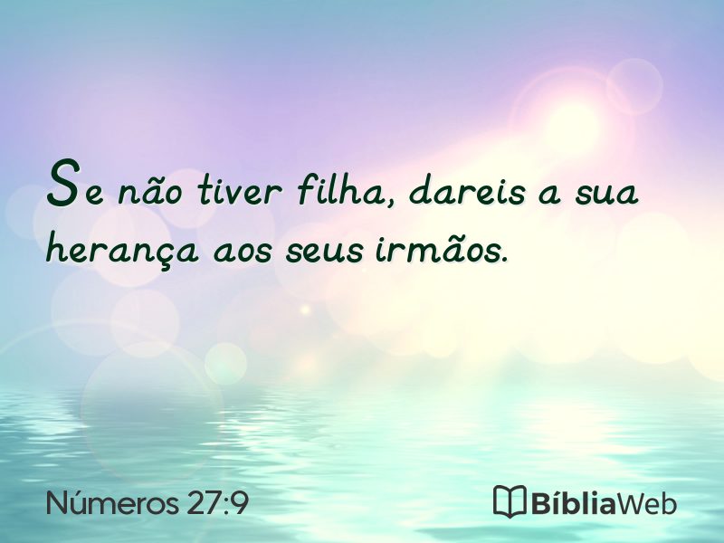 Números 27:9 em imagem para compartilhar