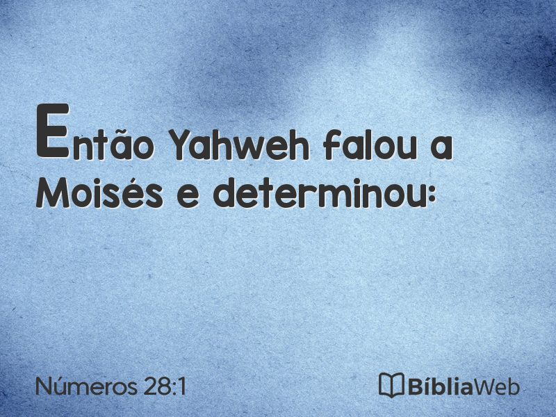 Números 28:1 em imagem para compartilhar