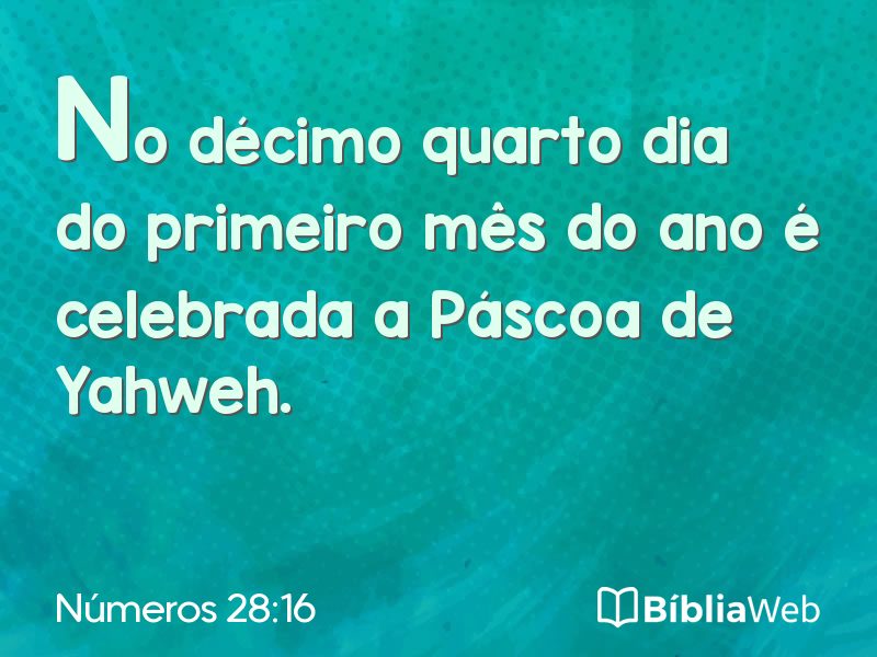 Números 28:16 em imagem para compartilhar