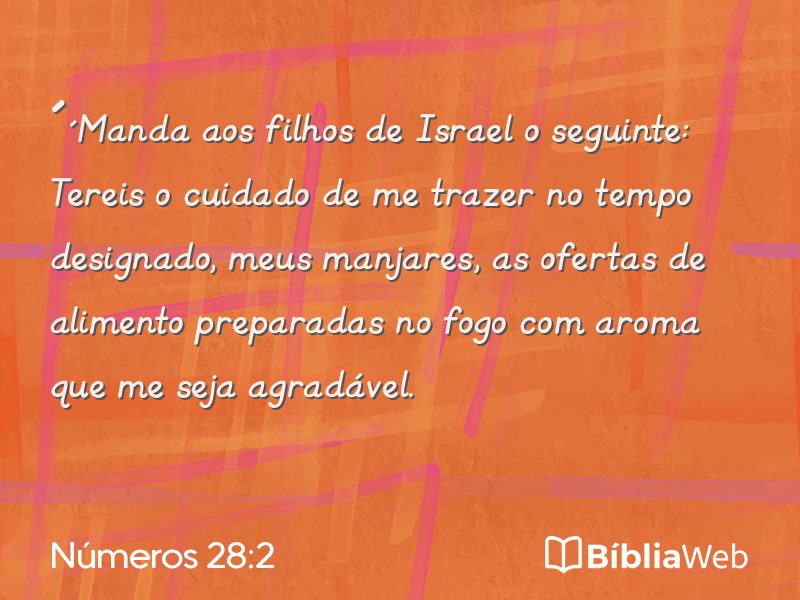 Números 28:2 em imagem para compartilhar