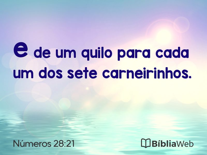 Números 28:21 em imagem para compartilhar