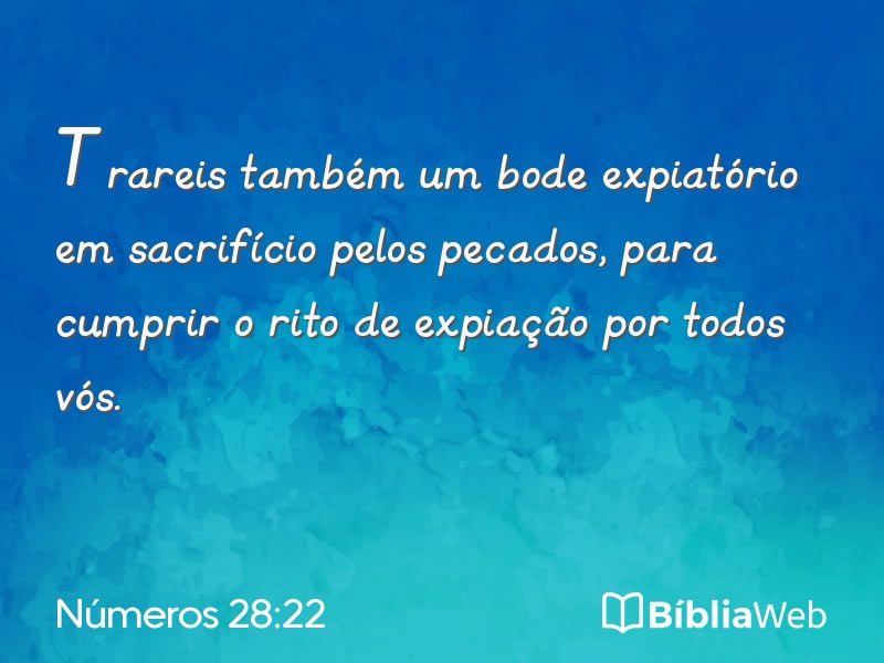 Números 28:22 em imagem para compartilhar