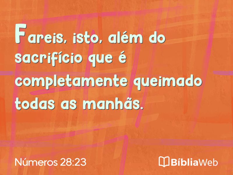 Números 28:23 em imagem para compartilhar