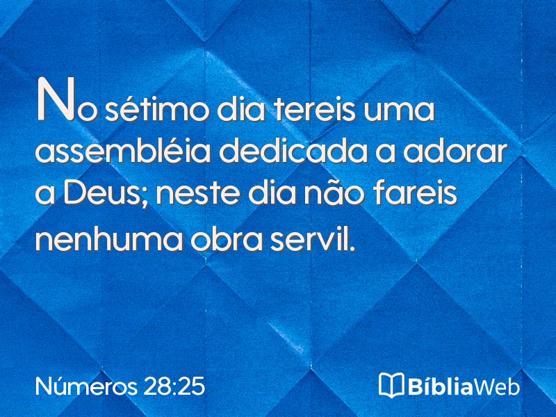 Números 28:25 em imagem para compartilhar