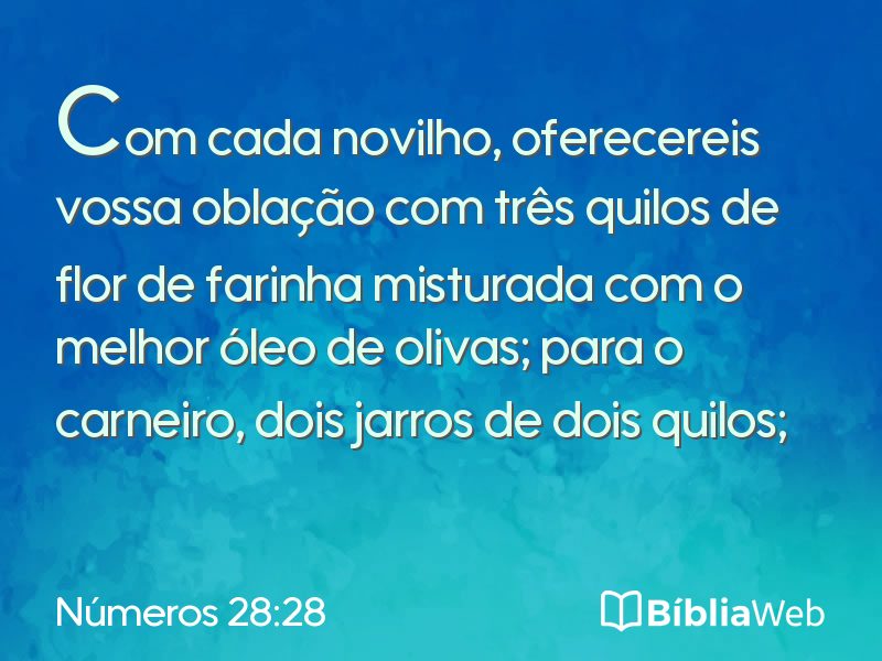 Números 28:28 em imagem para compartilhar