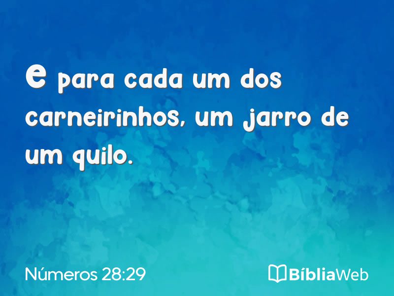 Números 28:29 em imagem para compartilhar