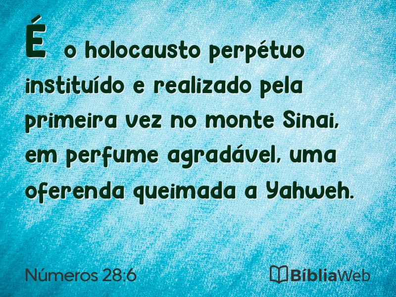 Números 28:6 em imagem para compartilhar