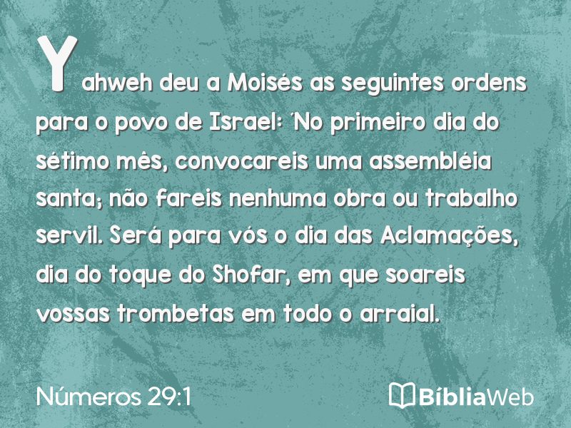 Números 29:1 em imagem para compartilhar