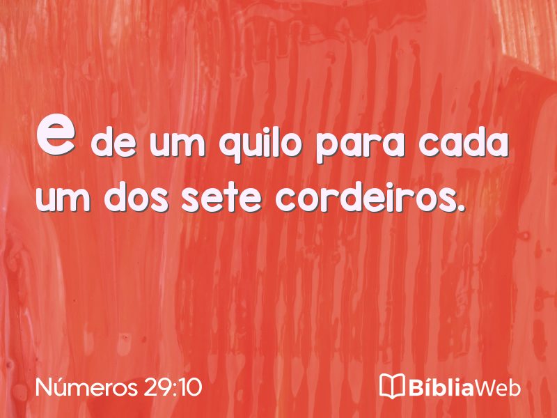 Números 29:10 em imagem para compartilhar