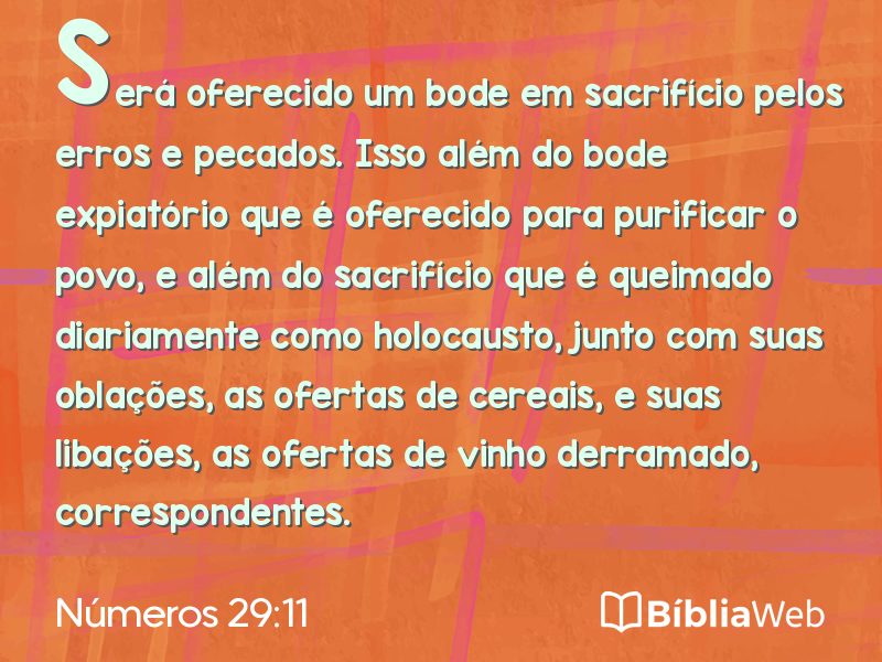 Números 29:11 em imagem para compartilhar