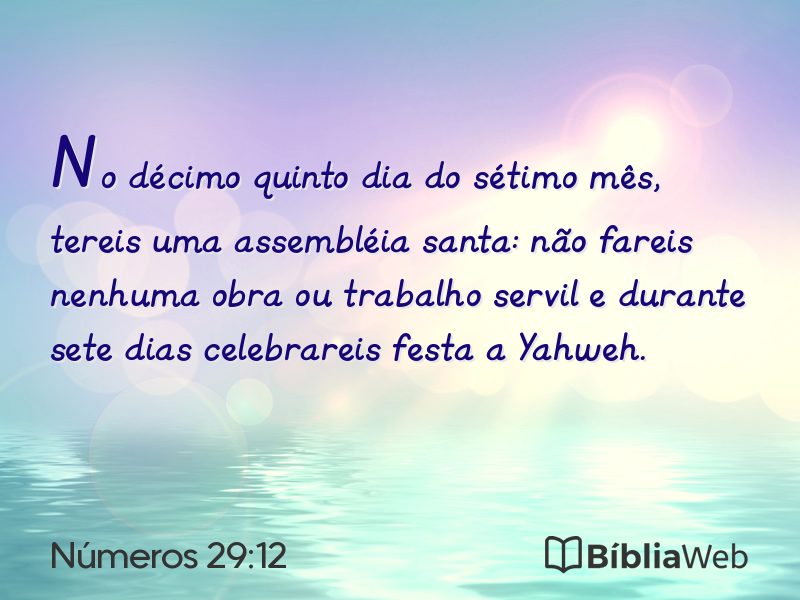 Números 29:12 em imagem para compartilhar