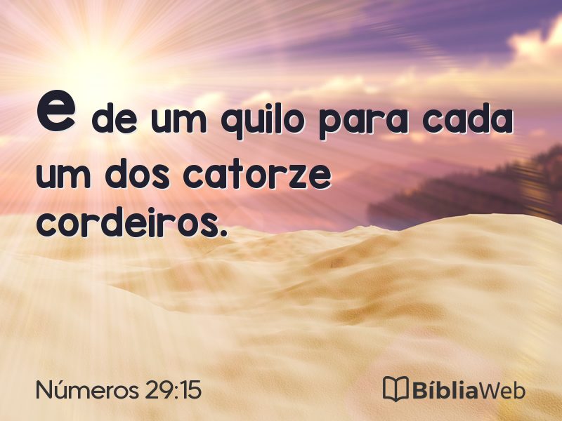 Números 29:15 em imagem para compartilhar