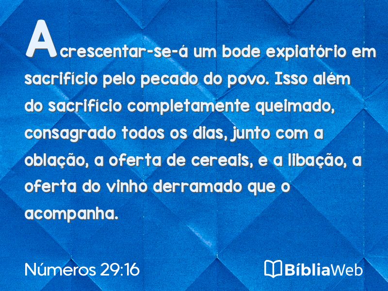 Números 29:16 em imagem para compartilhar