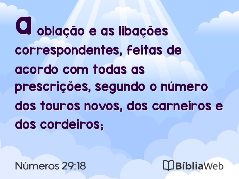 Números 29:18 em imagem para compartilhar