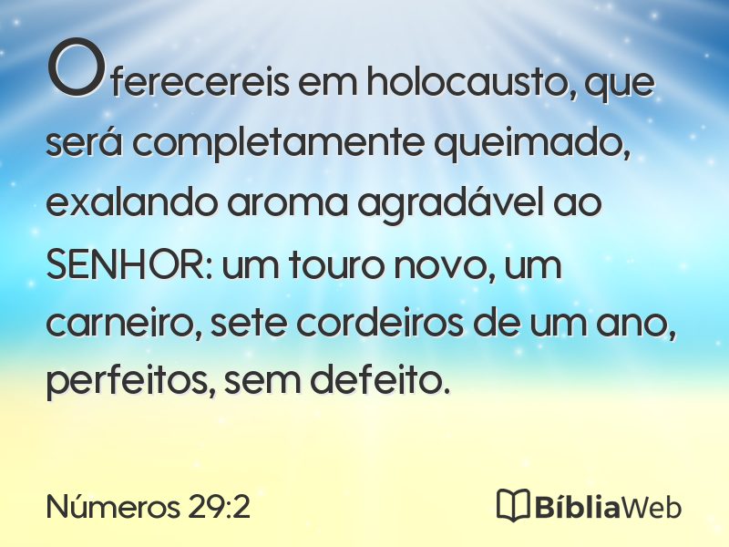 Números 29:2 em imagem para compartilhar