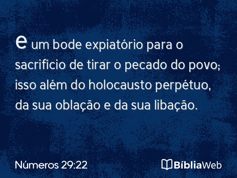 Números 29:22 em imagem para compartilhar