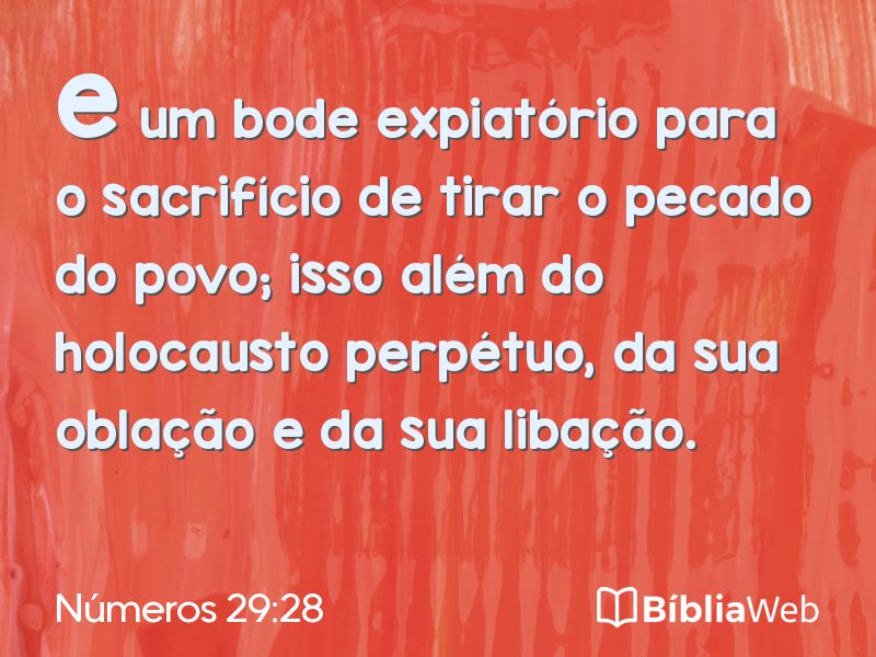Números 29:28 em imagem para compartilhar