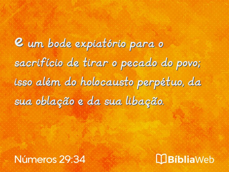 Números 29:34 em imagem para compartilhar