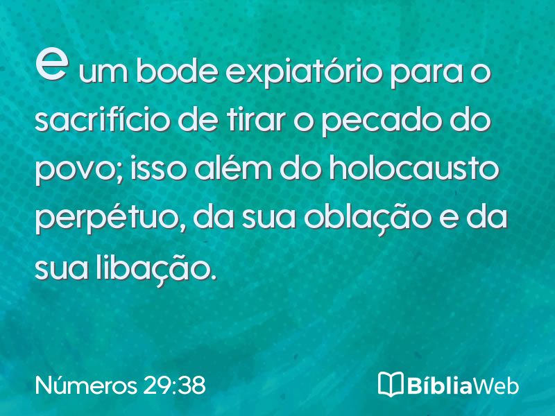Números 29:38 em imagem para compartilhar