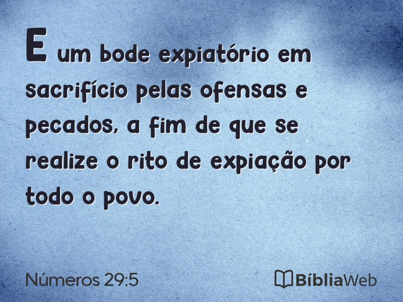 Números 29:5 em imagem para compartilhar