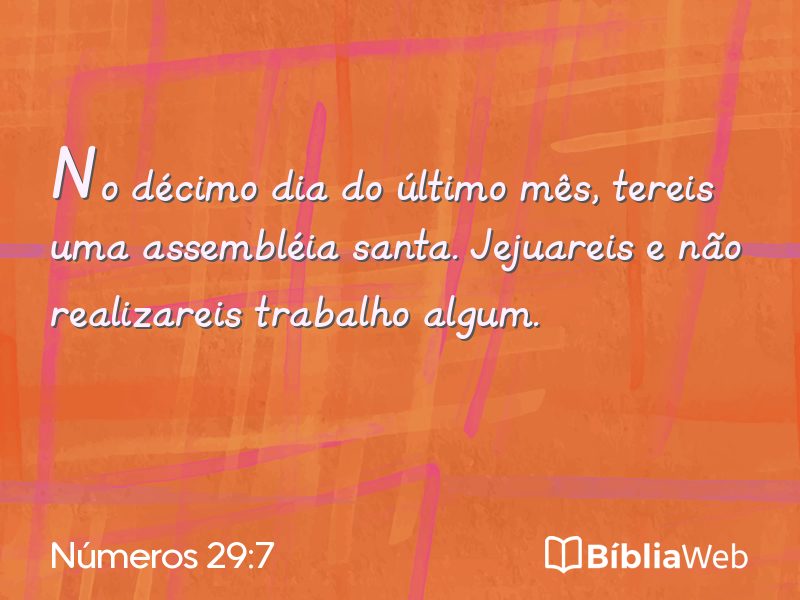 Números 29:7 em imagem para compartilhar