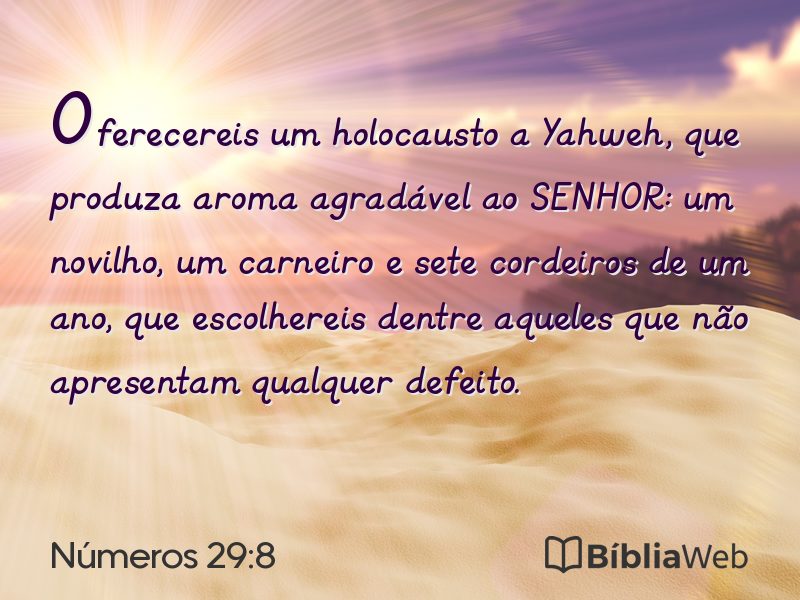 Números 29:8 em imagem para compartilhar