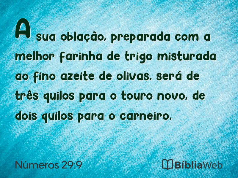 Números 29:9 em imagem para compartilhar
