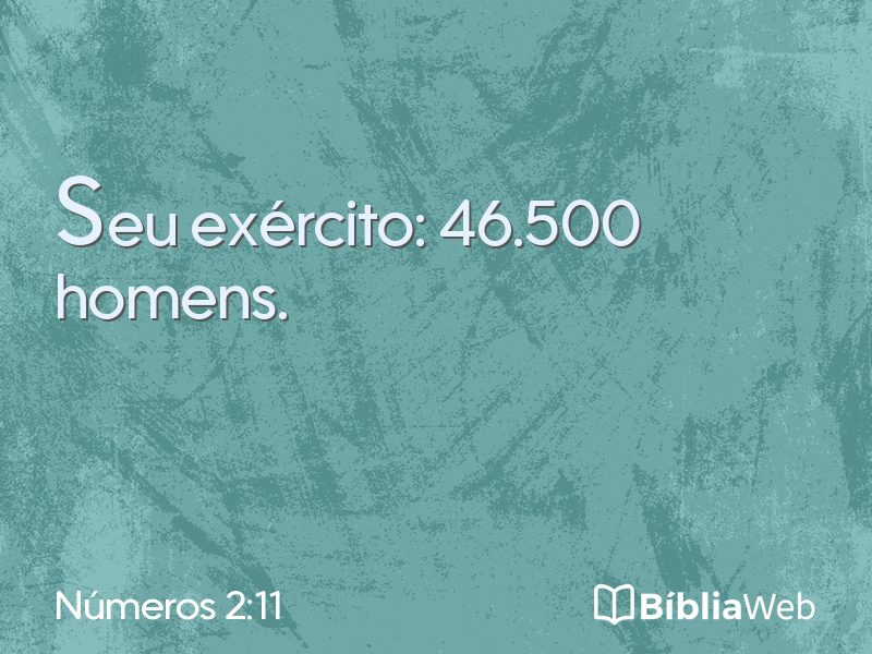 Números 2:11 em imagem para compartilhar