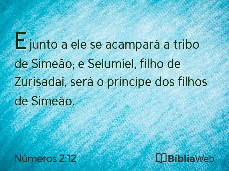 Números 2:12 em imagem para compartilhar