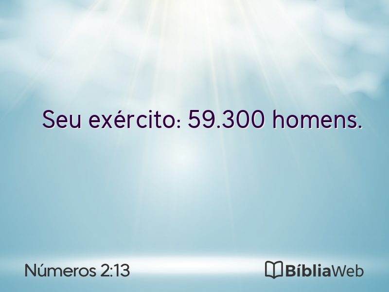 Números 2:13 em imagem para compartilhar