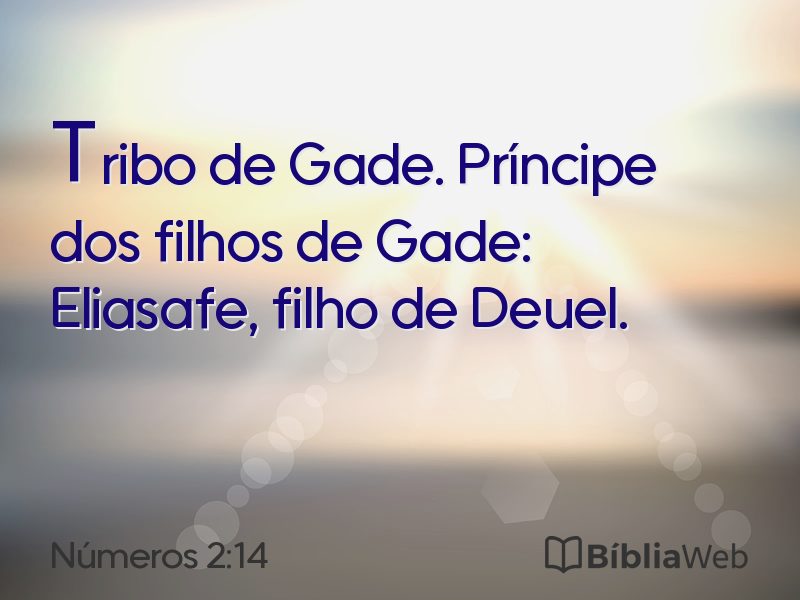 Números 2:14 em imagem para compartilhar