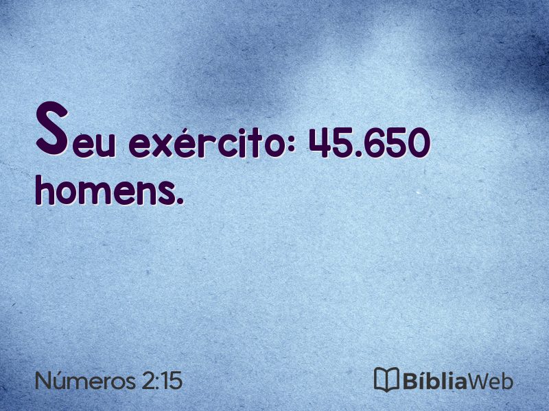 Números 2:15 em imagem para compartilhar