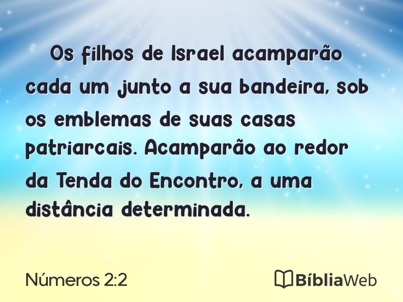 Números 2:2 em imagem para compartilhar