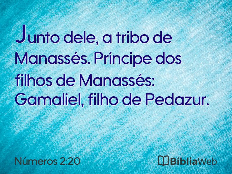 Números 2:20 em imagem para compartilhar