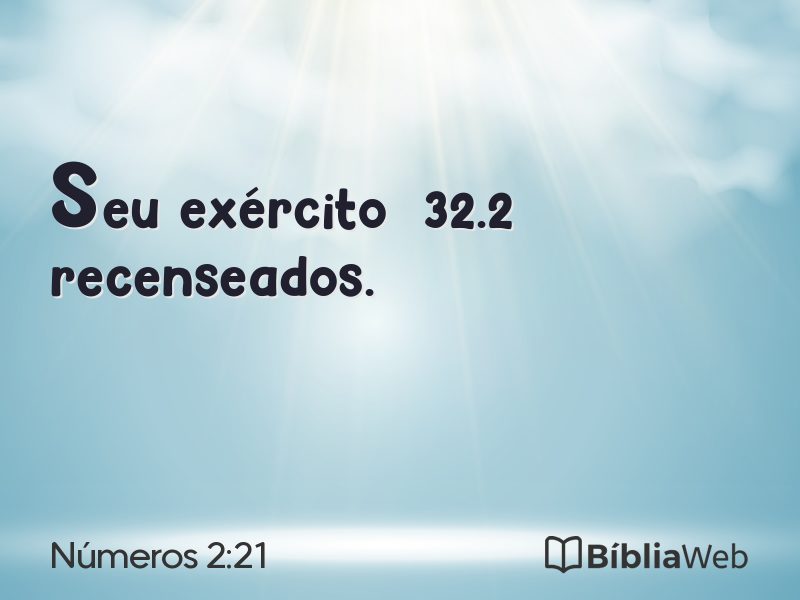 Números 2:21 em imagem para compartilhar