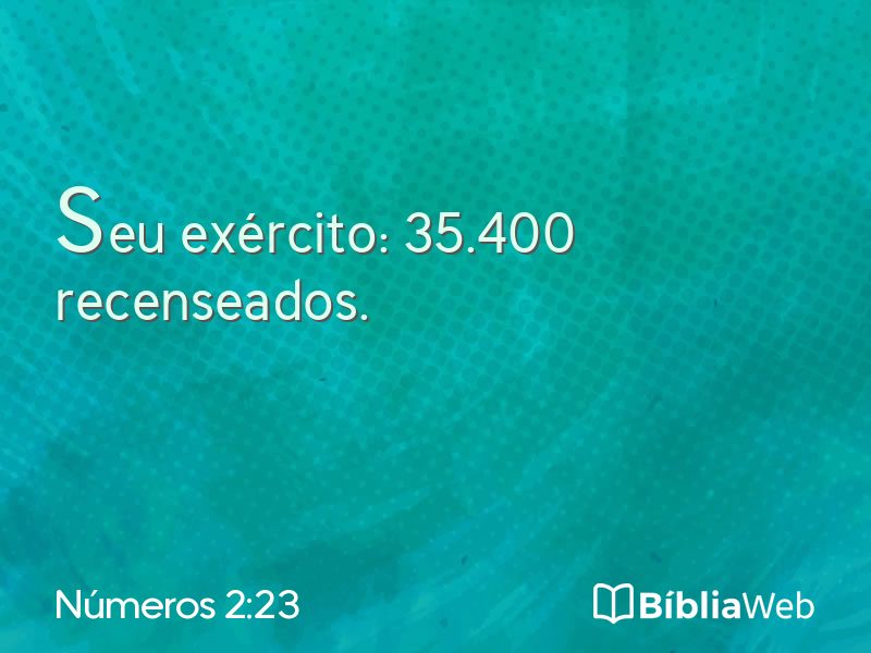 Números 2:23 em imagem para compartilhar